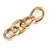Polished Gold Tone Chunky Oval Link Drop Earrings - 70mm Long - view 4