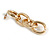 Polished Gold Tone Chunky Oval Link Drop Earrings - 70mm Long - view 5