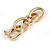 Polished Gold Tone Chunky Oval Link Drop Earrings - 70mm Long - view 6