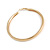 75mm Large Textured Hoop Earrings In Gold Tone - view 9