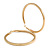75mm Large Textured Hoop Earrings In Gold Tone