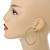 55mm Clear Crystal Hoop Earrings In Gold Tone - view 3