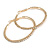 55mm Clear Crystal Hoop Earrings In Gold Tone - view 7
