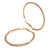 55mm Clear Crystal Hoop Earrings In Gold Tone