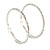 55mm Large AB Crystal Hoop Earrings In Silver Tone Metal - view 3