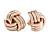 Polished Rose Gold Tone Knot Stud Earrings - 20mm D - view 5