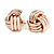 Polished Rose Gold Tone Knot Stud Earrings - 20mm D - view 7