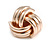 Polished Rose Gold Tone Knot Stud Earrings - 20mm D - view 4