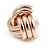 Polished Rose Gold Tone Knot Stud Earrings - 20mm D - view 8