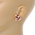 Polished Rose Gold Tone Knot Stud Earrings - 20mm D - view 3