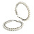60mm Large White Faux Pearl Hoop Earrings In Silver Tone - view 2