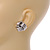 Polished Silver Tone Knot Stud Earrings - 20mm D - view 3