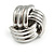 Polished Silver Tone Knot Stud Earrings - 20mm D - view 8