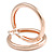 70mm Large Thick Textured/ Scratched Hoop Earrings In Rose Gold Tone