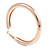 70mm Large Thick Textured/ Scratched Hoop Earrings In Rose Gold Tone - view 6