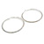 75mm Large AB Crystal Hoop Earrings In Silver Tone Metal - view 9