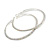 75mm Large AB Crystal Hoop Earrings In Silver Tone Metal - view 8