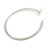 75mm Large AB Crystal Hoop Earrings In Silver Tone Metal - view 5