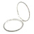 75mm Large AB Crystal Hoop Earrings In Silver Tone Metal - view 6