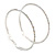 75mm Large AB Crystal Hoop Earrings In Silver Tone Metal - view 3