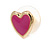 6 Pairs Enamel Multicoloured Heart Stud Earring Set In Gold Tone Metal - 10mm Tall - view 7