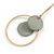 Contemporary Geometric Bar/ Circle Drop Earrings In Gold Tone - 65mm Long - view 6