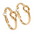 30mm Polished/ Textured Knot Hoop Earrings In Gold Tone Metal - view 8