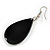 Teardrop Shell with Red Stone Inlay Earrings - 55mm Long - view 6
