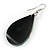 Teardrop Green Shell Drop Earrings - 55mm Long - view 6