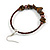 50mm Brown Large Glass, Faux Pearl Bead, Semiprecious Stone Hoop Earrings In Silver Tone - view 6