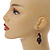 Brown/ Black/ White Colour Fusion Wood Bead Drop Earrings with Silver Tone Closure - 55mm Long - view 3