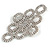Statement/ Bridal/ Wedding Clear Crystal Chandelier Long Earrings In Silver Tone - 70mm Long - view 4