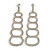 Statement AB/ Clear Crystal Chandelier Long Earrings In Silver Tone Metal - 9cm Drop