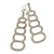 Statement AB/ Clear Crystal Chandelier Long Earrings In Silver Tone Metal - 9cm Drop - view 3