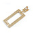 Statement AB Crystal Square Drop Earrings In Gold Tone Metal - 65mm Long - view 7
