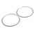 95mm Oversized  AB Crystal Hoop Earrings In Silver Tone Metal - view 3