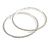 95mm Oversized  AB Crystal Hoop Earrings In Silver Tone Metal - view 4