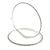 95mm Oversized  AB Crystal Hoop Earrings In Silver Tone Metal - view 6
