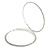 95mm Oversized  AB Crystal Hoop Earrings In Silver Tone Metal