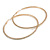 95mm Oversized AB Crystal Hoop Earrings In Gold Tone Metal - view 3