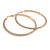 75mm Large AB Crystal Hoop Earrings In Gold Tone Metal - view 5