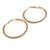 55mm Large AB Crystal Hoop Earrings In Gold Tone Metal - view 4