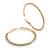 55mm Large AB Crystal Hoop Earrings In Gold Tone Metal
