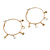 Large Slim Hoop with Star/ AB Crystal Drop Charm Earrings In Gold Tone - 50mm Diameter - view 3