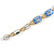 Statement Linear Graduated Glass Stone Long Earrings In Gold Tone in Blue/ Clear - 11.5cm Tall - view 5