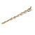 Statement Linear Graduated Glass Stone Long Earrings In Gold Tone in Blue/ Clear - 11.5cm Tall - view 6