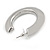 40mm Medium Mirrored Acrylic Hoop Earrings In Silver Tone - view 7