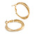 30mm Medium Textured Twisted Hoop Earrings In Gold Tone