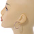 30mm Medium Textured Twisted Hoop Earrings In Rose Gold Tone - view 3