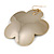 Oversized Polished Gold-Tone Flower Dangle Earrings - 9cm Long/ 7cm Diameter - view 2